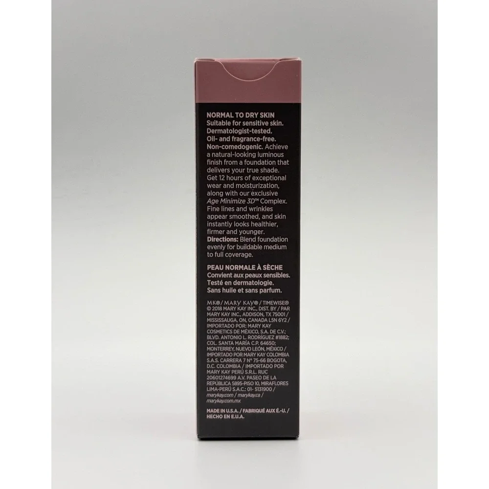 Mary Kay TimeWise Luminous 3D Foundation Ivory W 120 Normal to Dry Skin 1oz NIB